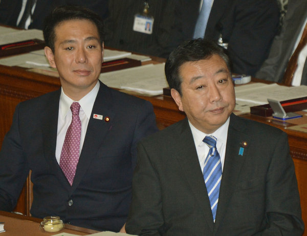 日本国会上演口水战野田佳彦与安倍晋三首次交锋