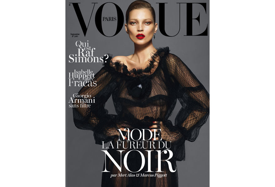 18.《vogue》法国版2012年12月号封面上的凯特摩丝(kate moss).