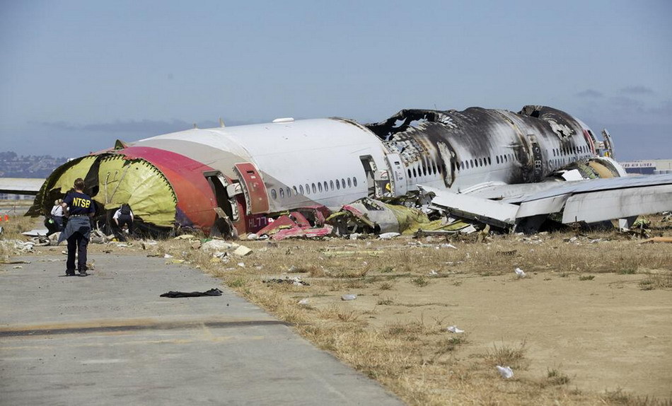 韩亚航空坠毁客机内部照片曝光