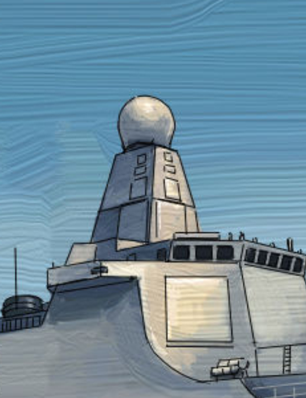 网友绘制的055驱逐舰想象图(超大军事 baoxiuyuan 供图)