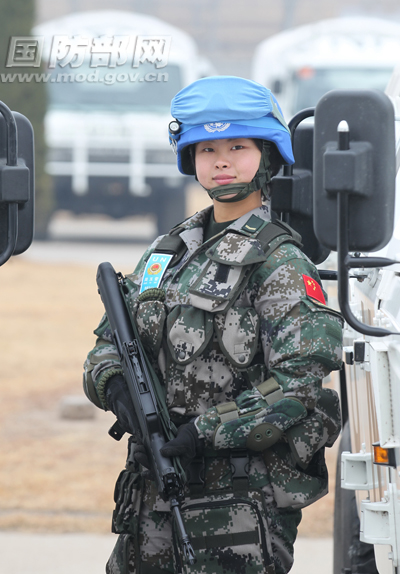 中国首次派女兵班参加维和