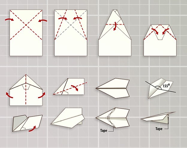 如何折叠创造纪录的纸飞机最高飞行距离69米