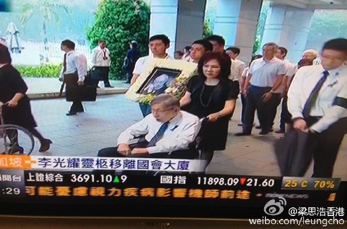 李光耀国葬:移灵队出发