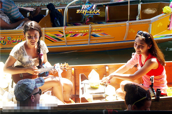 姚笛现身泰国录制真人秀节目