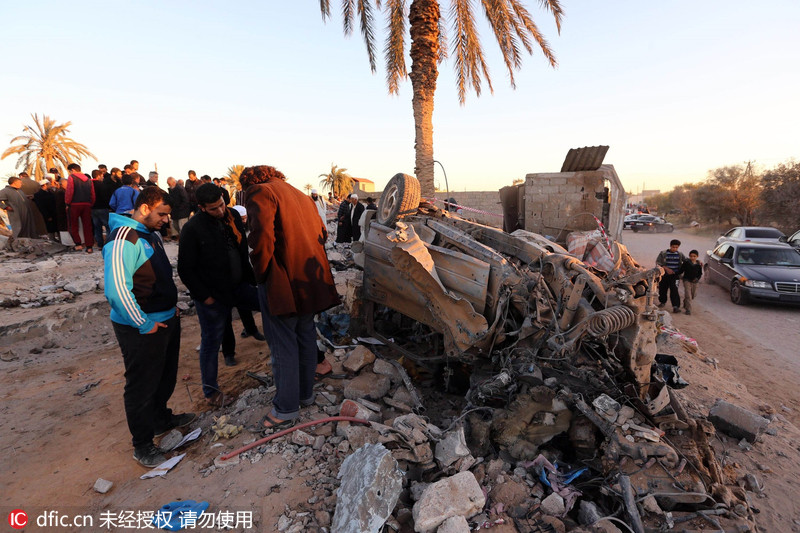 美国空袭利比亚境内"伊斯兰国"训练营 40人死亡
