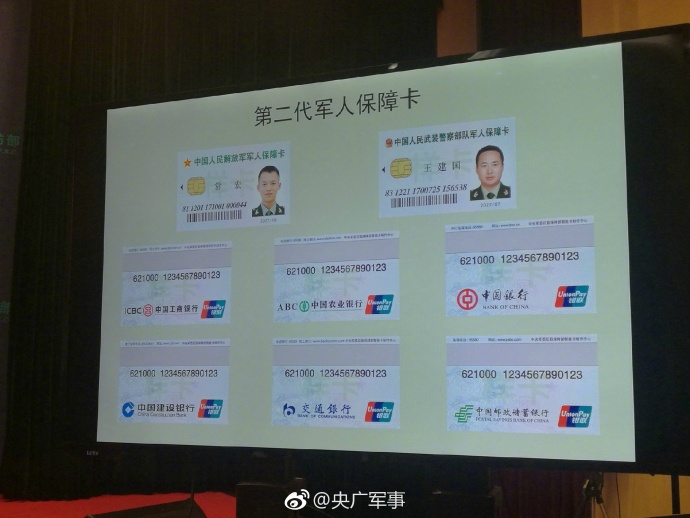 第二代军人保障卡12月全军使用 安全防伪升级