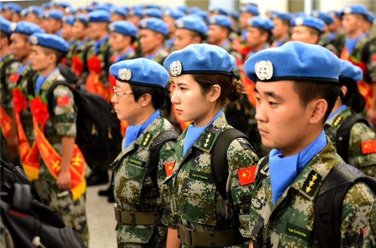 中国第九批赴南苏丹维和部队出征