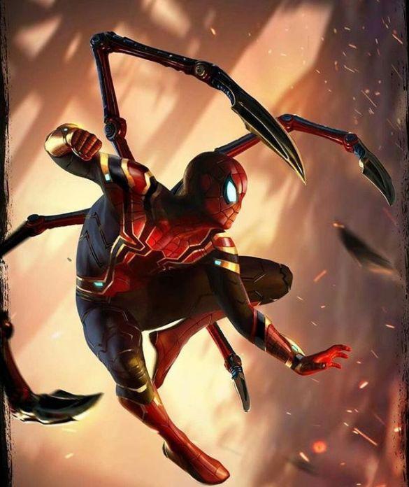 《复联3》中,钢铁侠同样将自己最新研发的蜘蛛纳米战甲送给了小蜘蛛