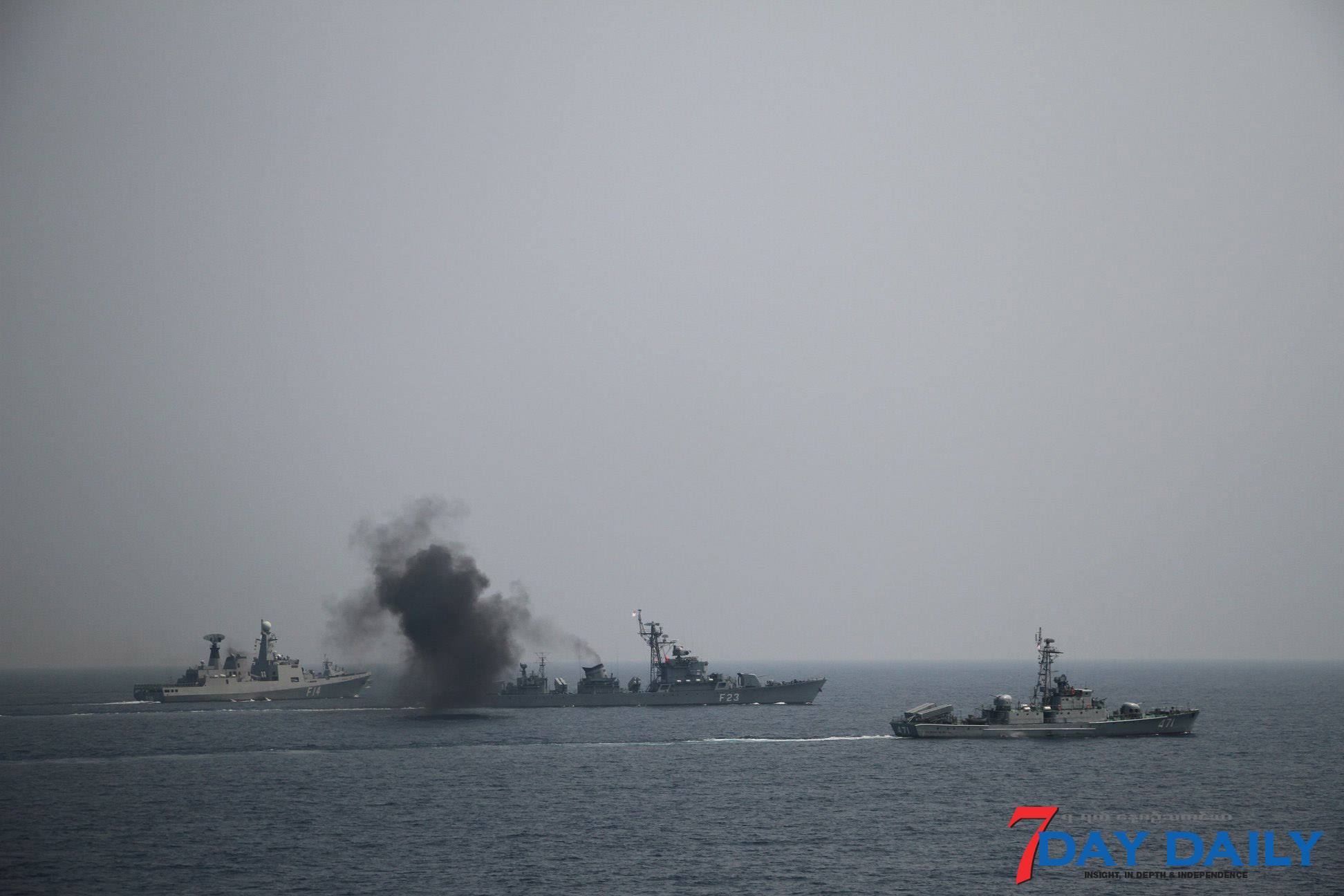 缅甸海军倾巢出动 在孟加拉湾举行演习规模空前