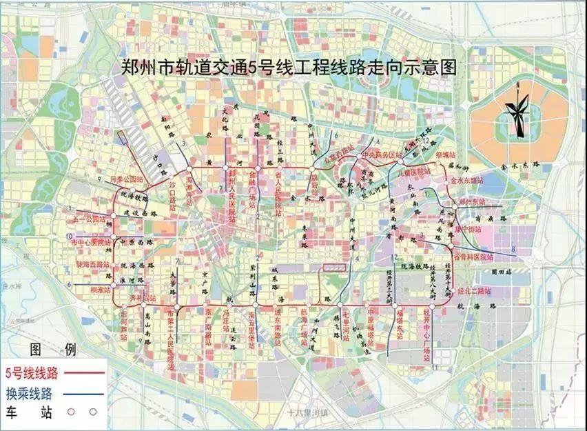 作为郑州地铁线路唯一的一条环形地铁线路,5号线站点多达32个,贯穿