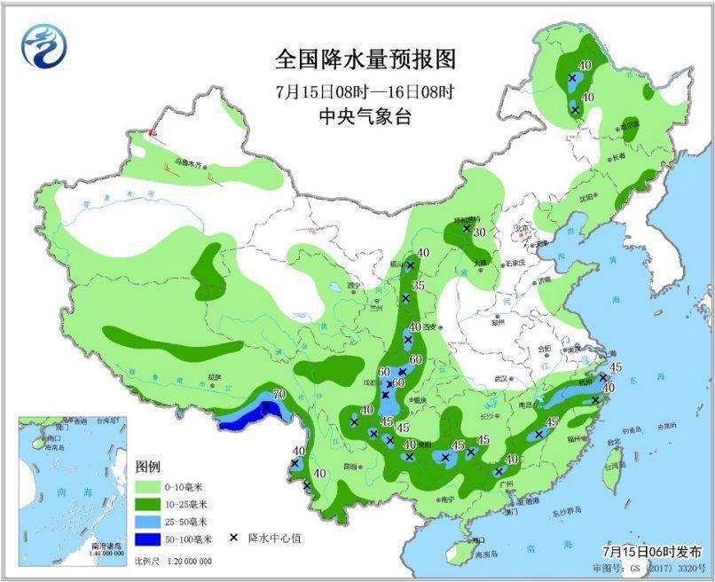 西南地区东部等地将有较强降雨 东北地区多雷阵雨天气