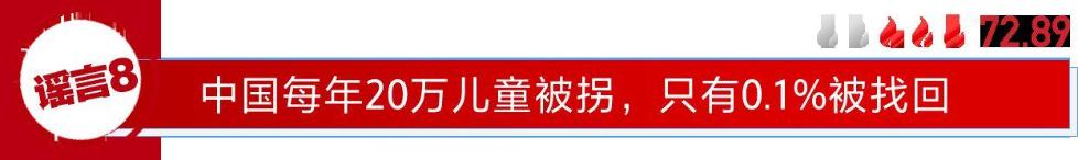 2019年十大谣言盘点 被拐儿童只有0.1%被找回？