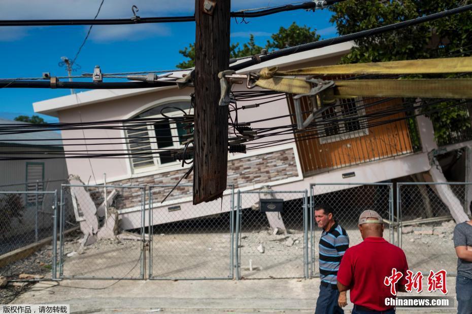 美属波多黎各地区发生5.8级地震 建筑物损毁严重