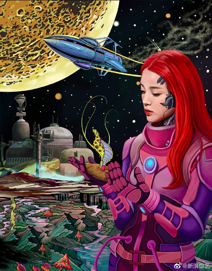 欧阳娜娜涂鸦大片诠释环保理念 战士造型极具时尚先锋感