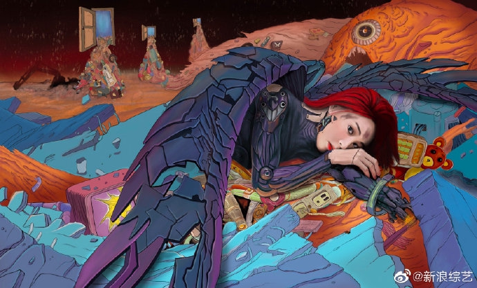 欧阳娜娜涂鸦大片诠释环保理念 战士造型极具时尚先锋感