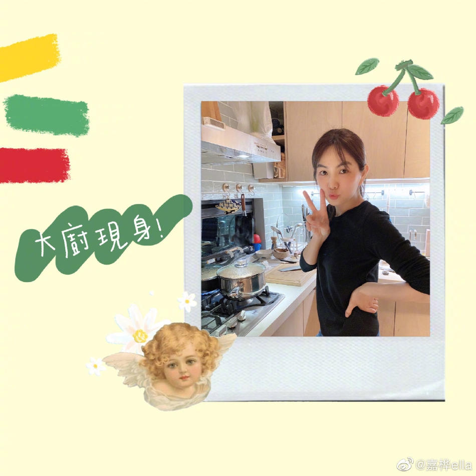 Ella扎马尾下厨有模有样 一桌家常菜色香味俱全
