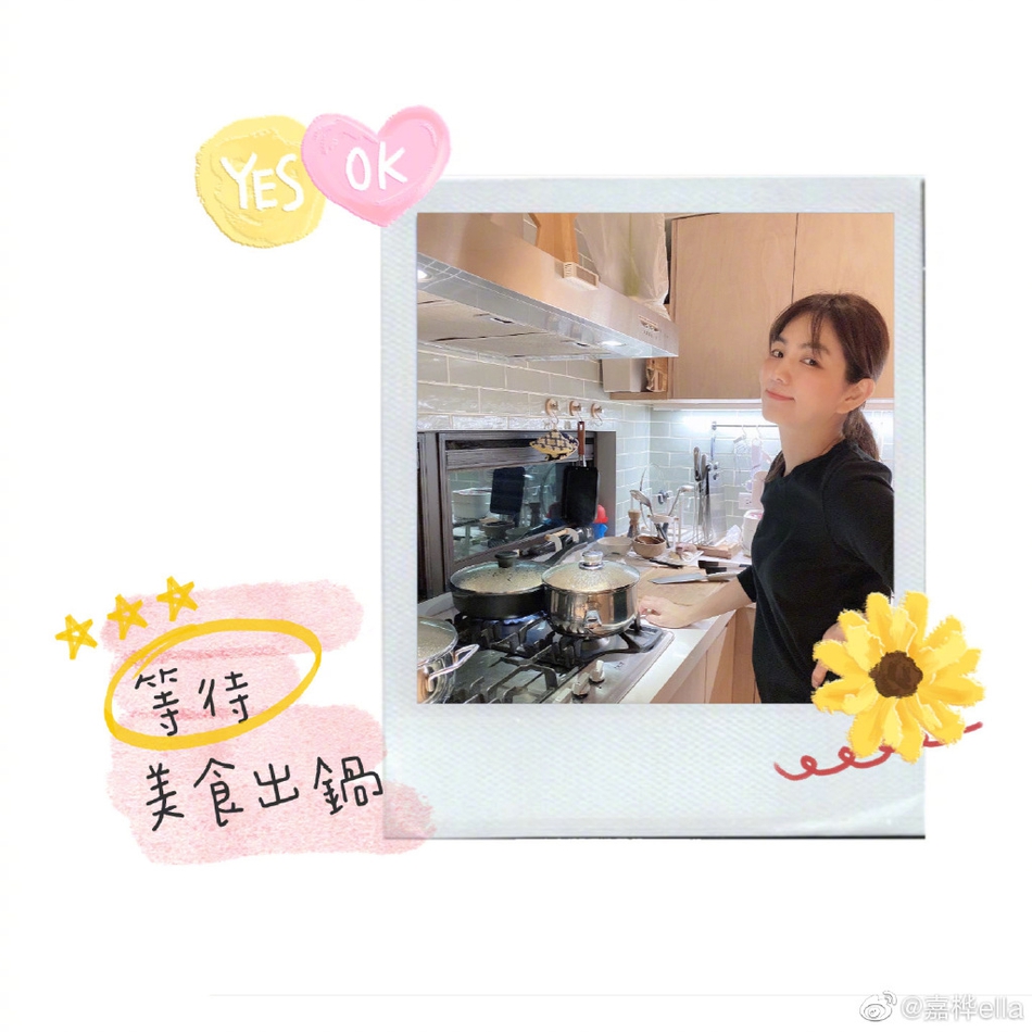 Ella扎马尾下厨有模有样 一桌家常菜色香味俱全