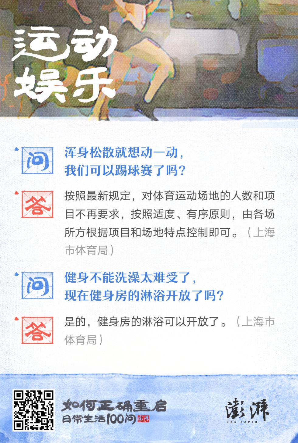 可以踢球赛了吗？健身房淋浴开放了吗？运动指南来了