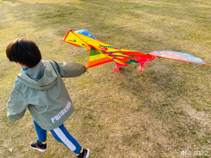 章龄之分享带娃日常 放风筝写作文脑洞清奇