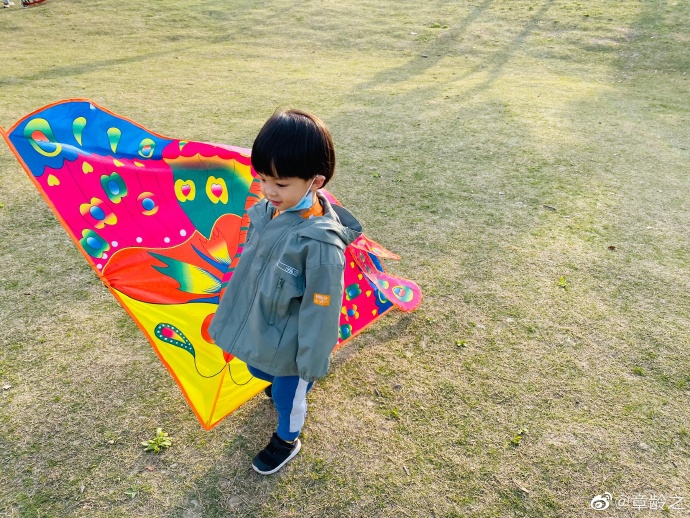 章龄之分享带娃日常 放风筝写作文脑洞清奇