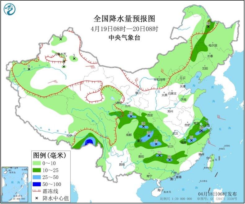 周末中东部雨水不停歇 明起冷空气再度来袭