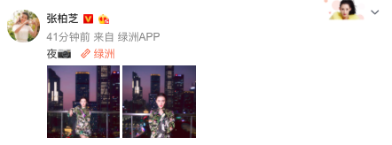 张柏芝晒仙鹤刺绣旗袍照 置身夜景中优雅又神秘