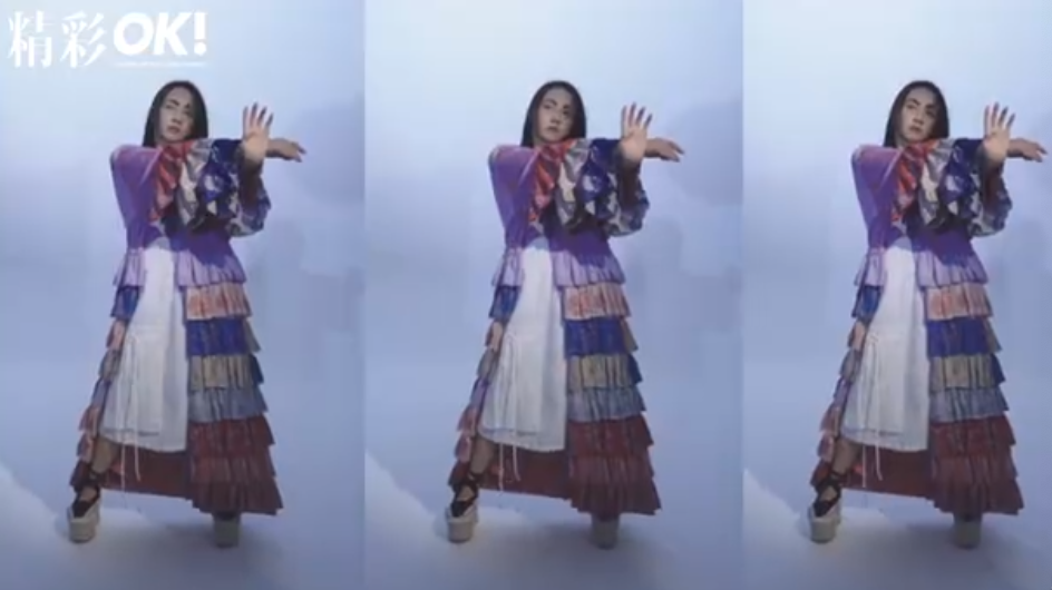 宋茜挑战野生眉造型独特 着夏日风情碎花裙又飒又美