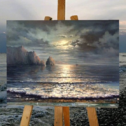油画vs写实 这样的角度看浪漫的海景