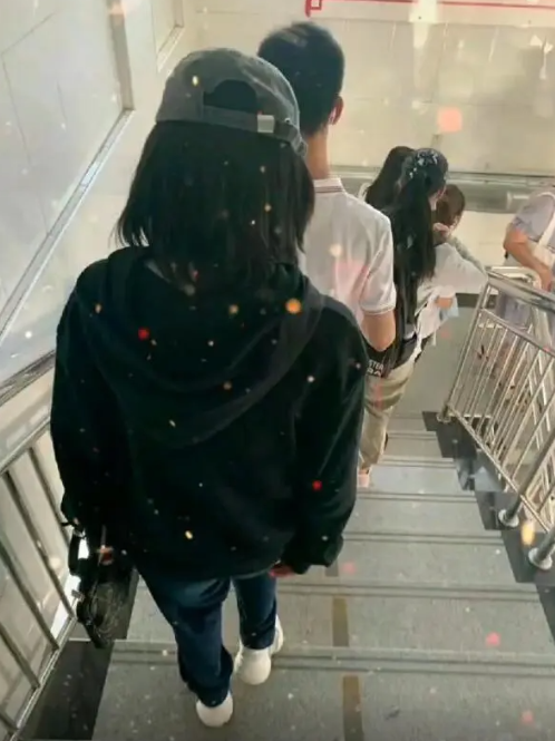 网友高考偶遇张子枫 进场前认真复习超低调