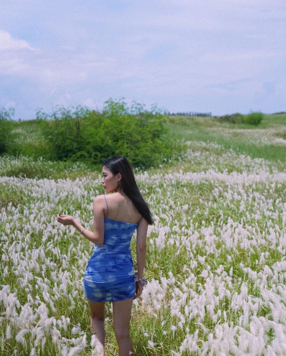 高以翔女友摘定情戒指 草丛中拍写真浪漫唯美