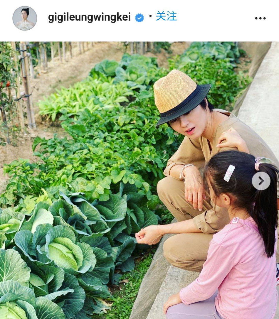 梁咏琪带女儿回归大自然摘草莓 母女互动画面超温馨