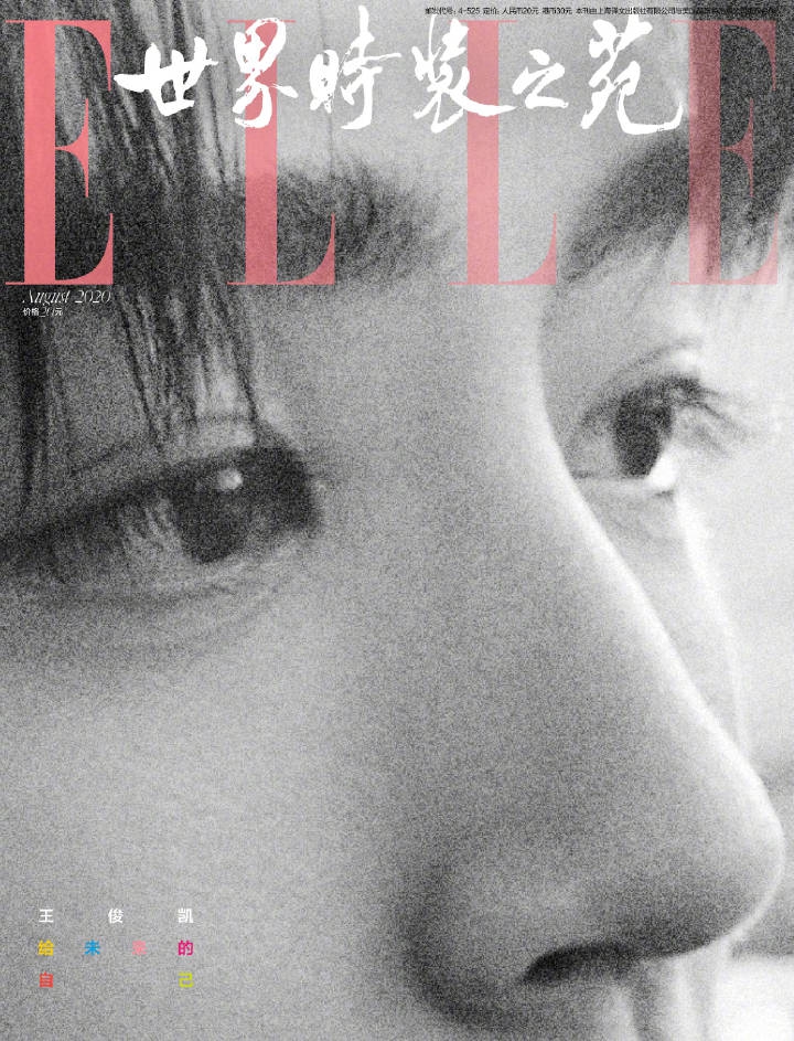 王俊凯拍摄黑白风格时尚大片 空气狼尾头少年感十足