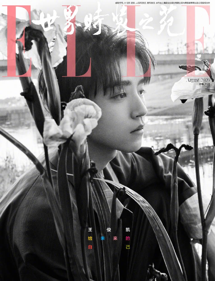 王俊凯拍摄黑白风格时尚大片 空气狼尾头少年感十足