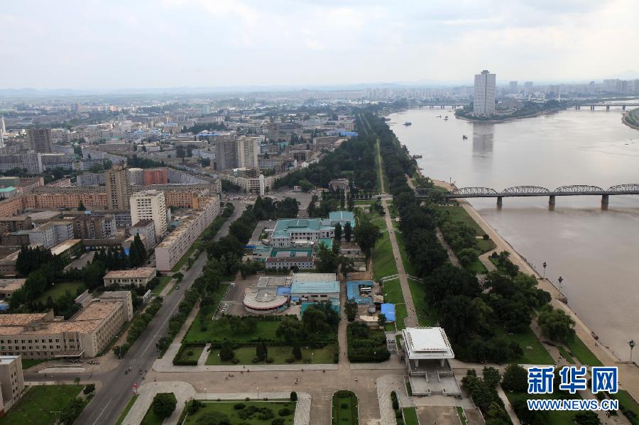 鸟瞰朝鲜首都平壤组图