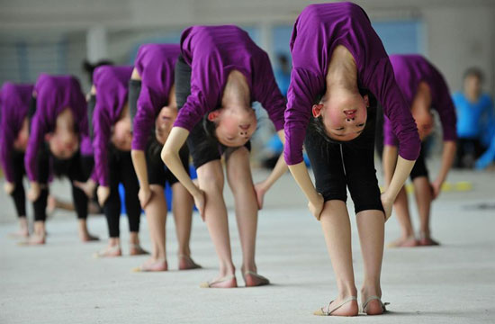 中国女子体操选手的恐怖训练课