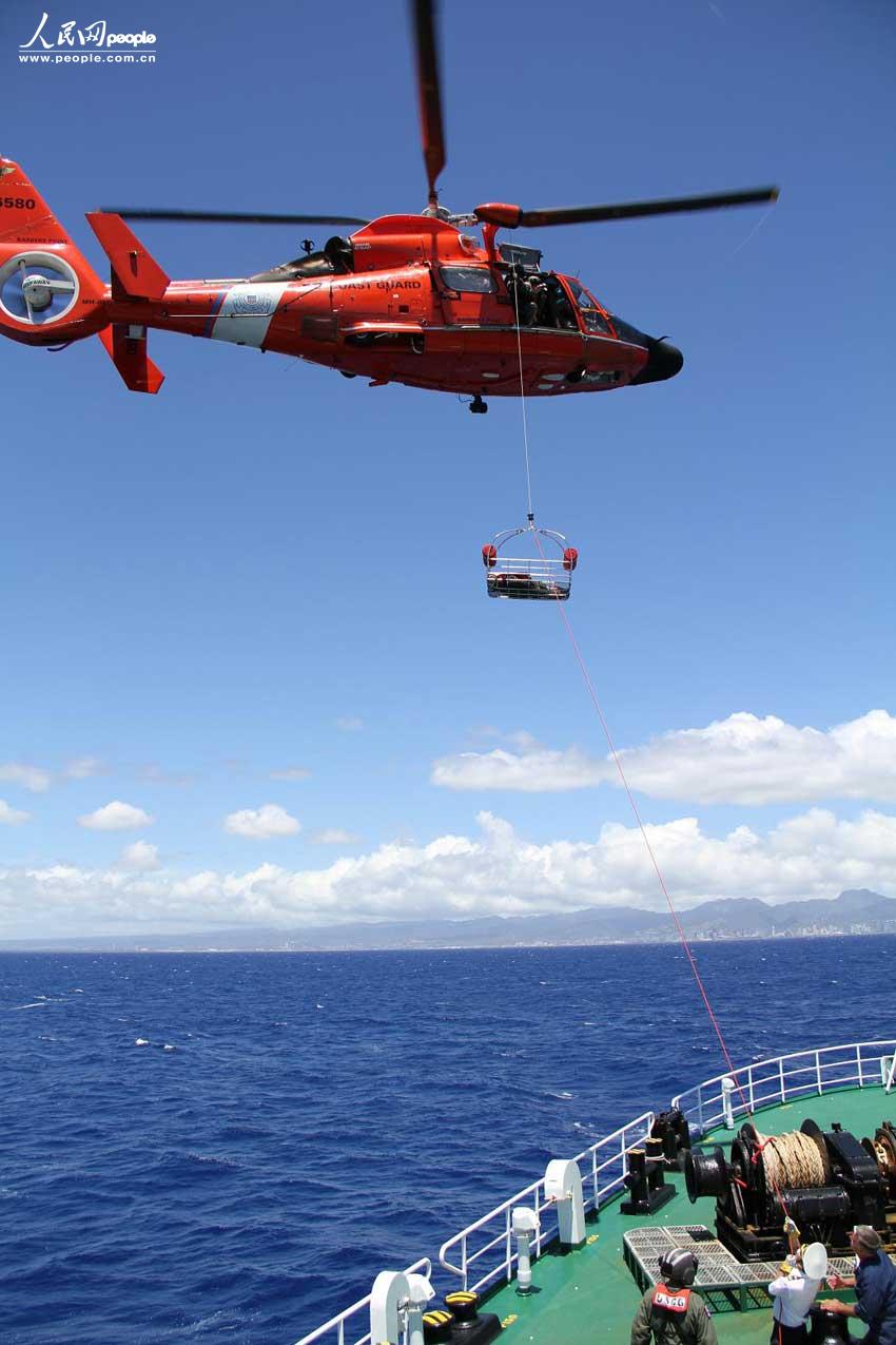 中美海事部门首次海上搜救演练