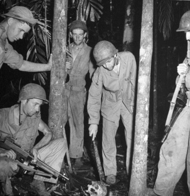 二战烧焦的日军头颅