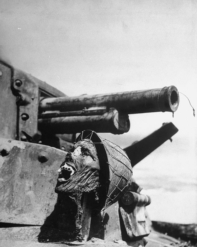 二战烧焦的日军头颅