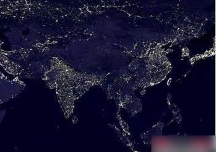 中国地图夜景灯光图图片