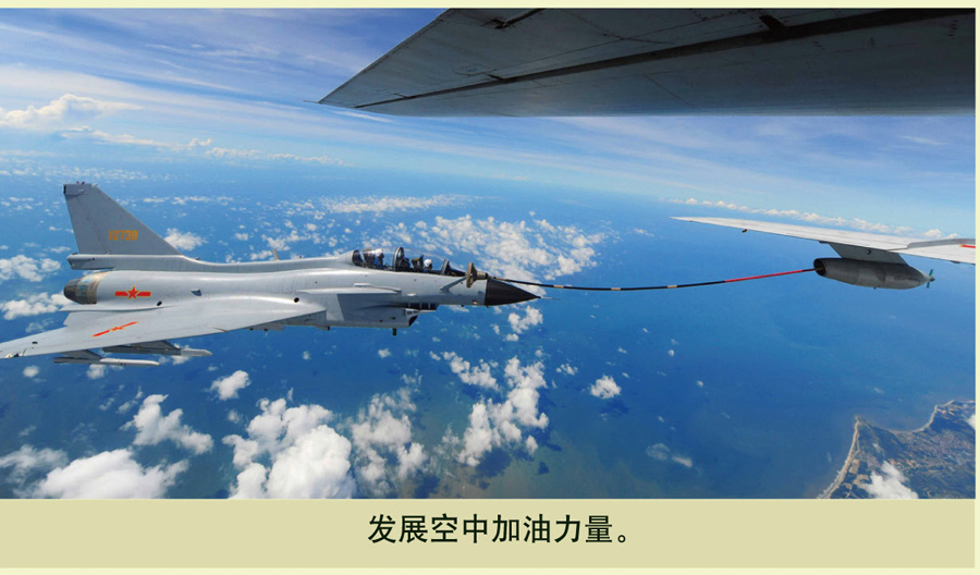歼10s战机空中加油