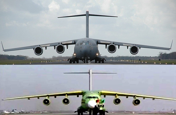 运20与c17各角度视图完全对比