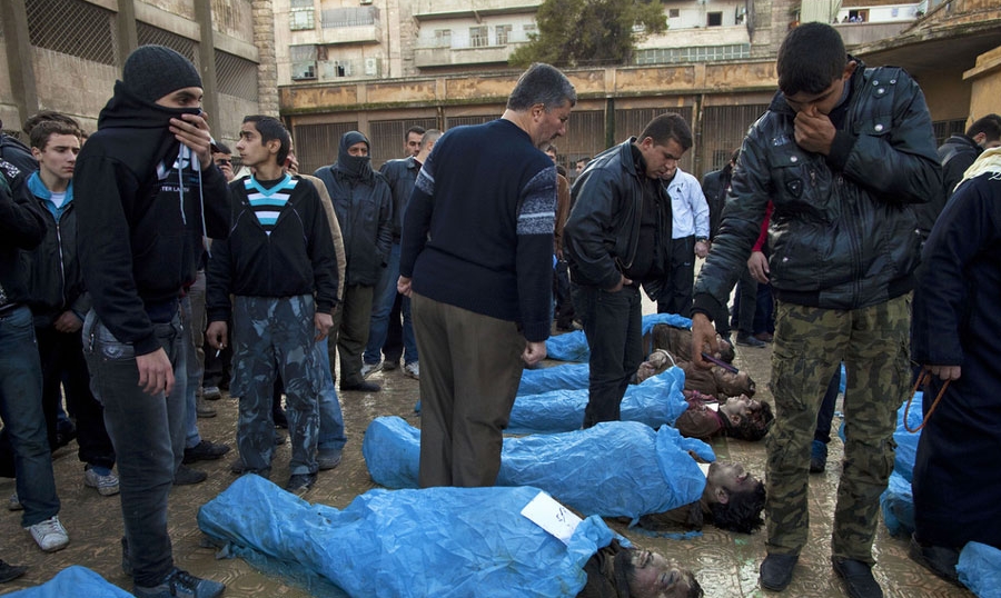 叙利亚阿勒颇市超70名年轻男子横尸河畔
