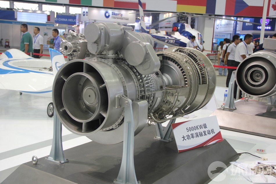 5000kw级大功率涡轴发动机(摄影:张加军 未经授权 请勿转载)