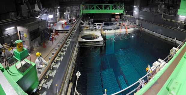 福岛第一核电站向媒体公开4号反应堆内部情况