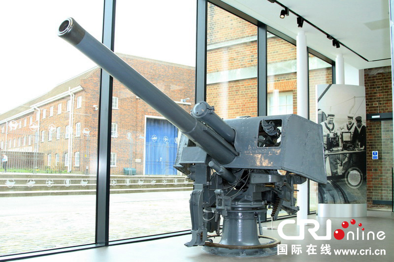 在一战中击沉首艘战舰的机关炮(摄影张哲)