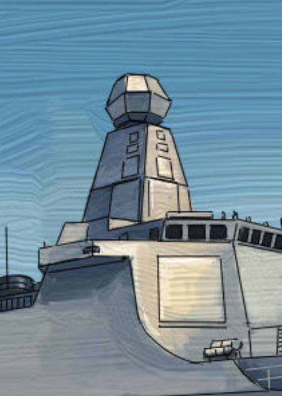 网友绘制的055驱逐舰想象图(超大军事 baoxiuyuan 供图)