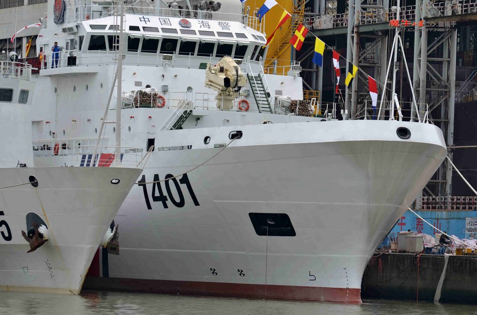 我一大批大吨位海警船等待交付