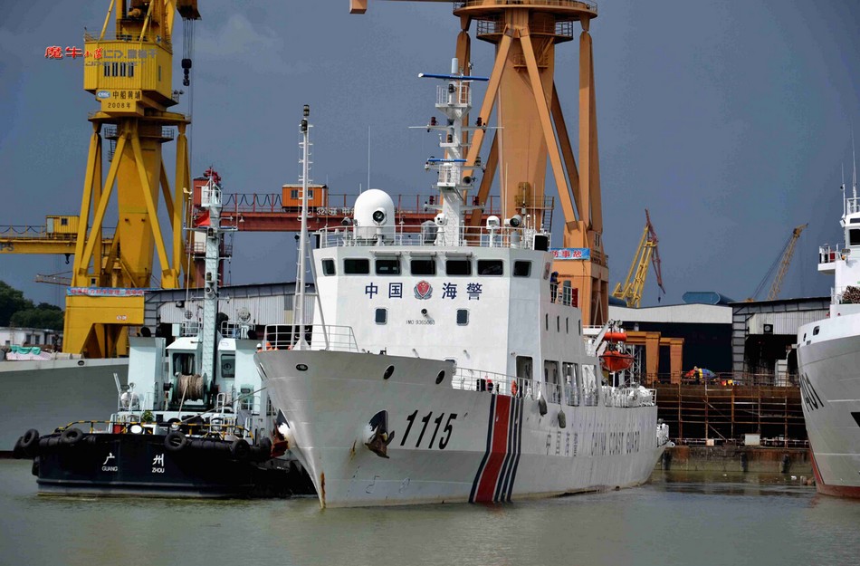 我一大批大吨位海警船等待交付