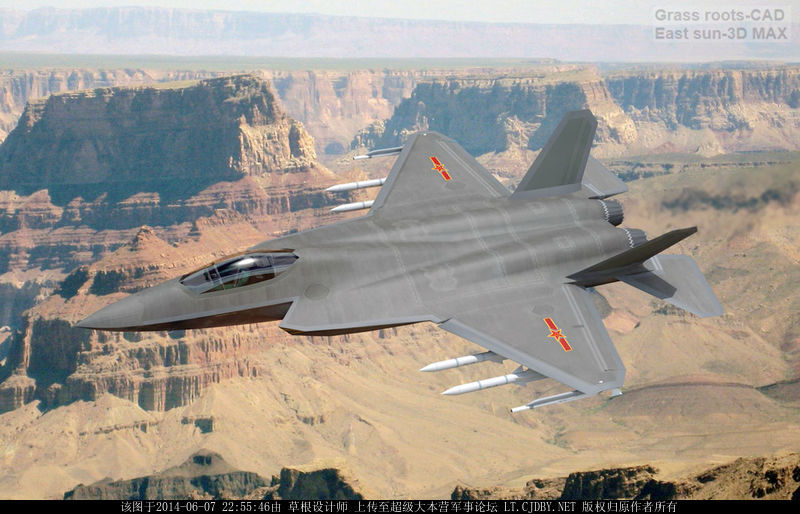 歼-31鹘鹰翼下挂弹飞行猛图