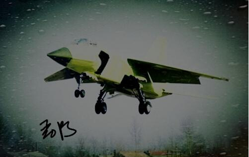 一架类似f-22的隐形机从一架轰-6轰炸机前驶过 传说中的隐身飞豹 传说